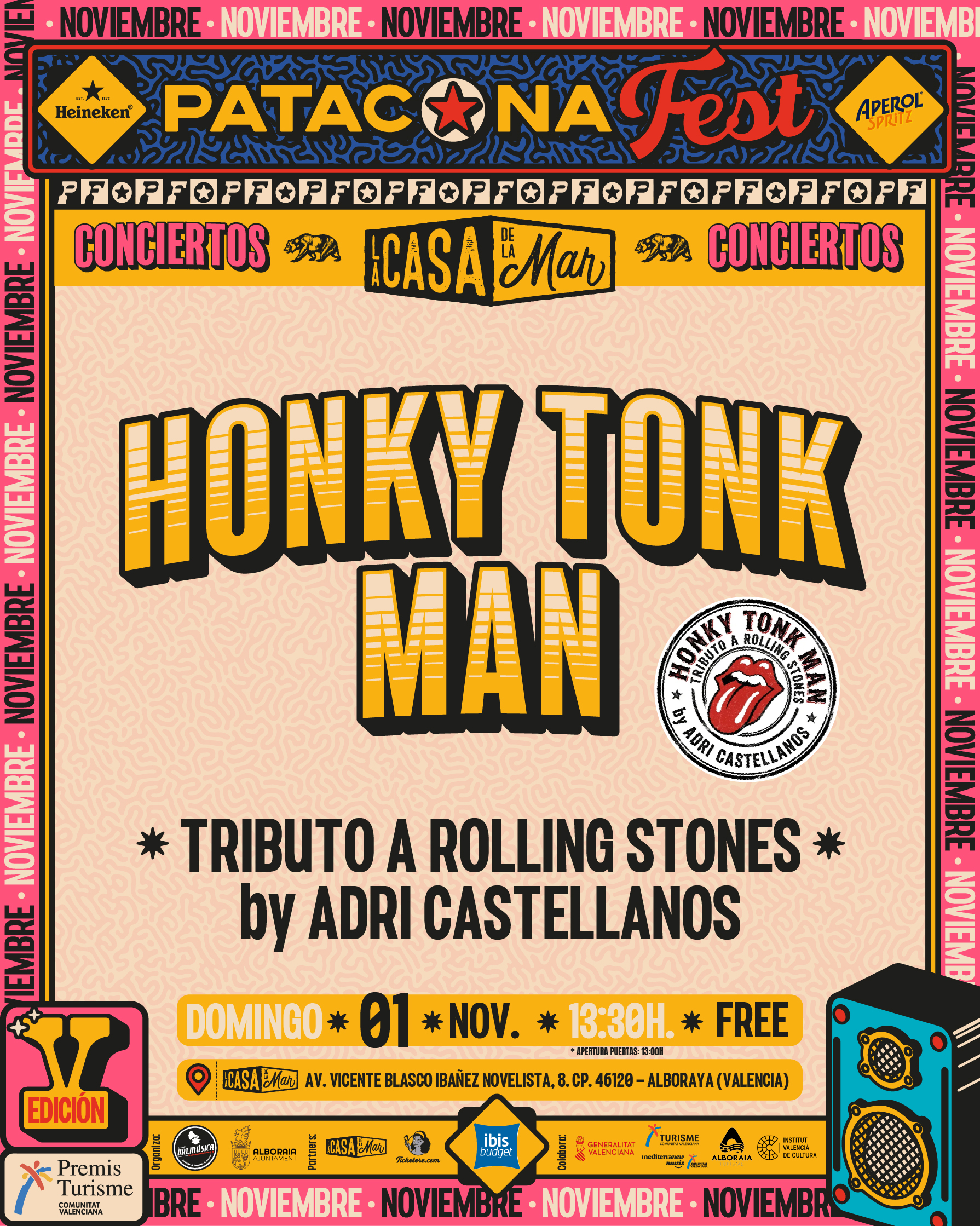 Cartel de HONKY TONK MAN: TRIBUTO A ROLLING STONES by ADRI CASTELLANOS