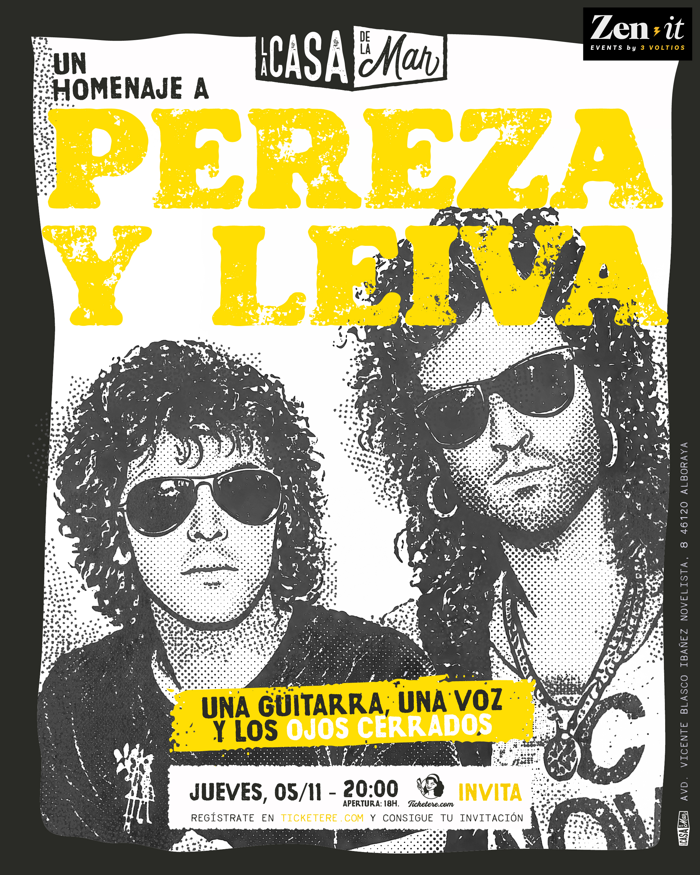 Cartel de HOMENAJE A PEREZA Y LEIVA