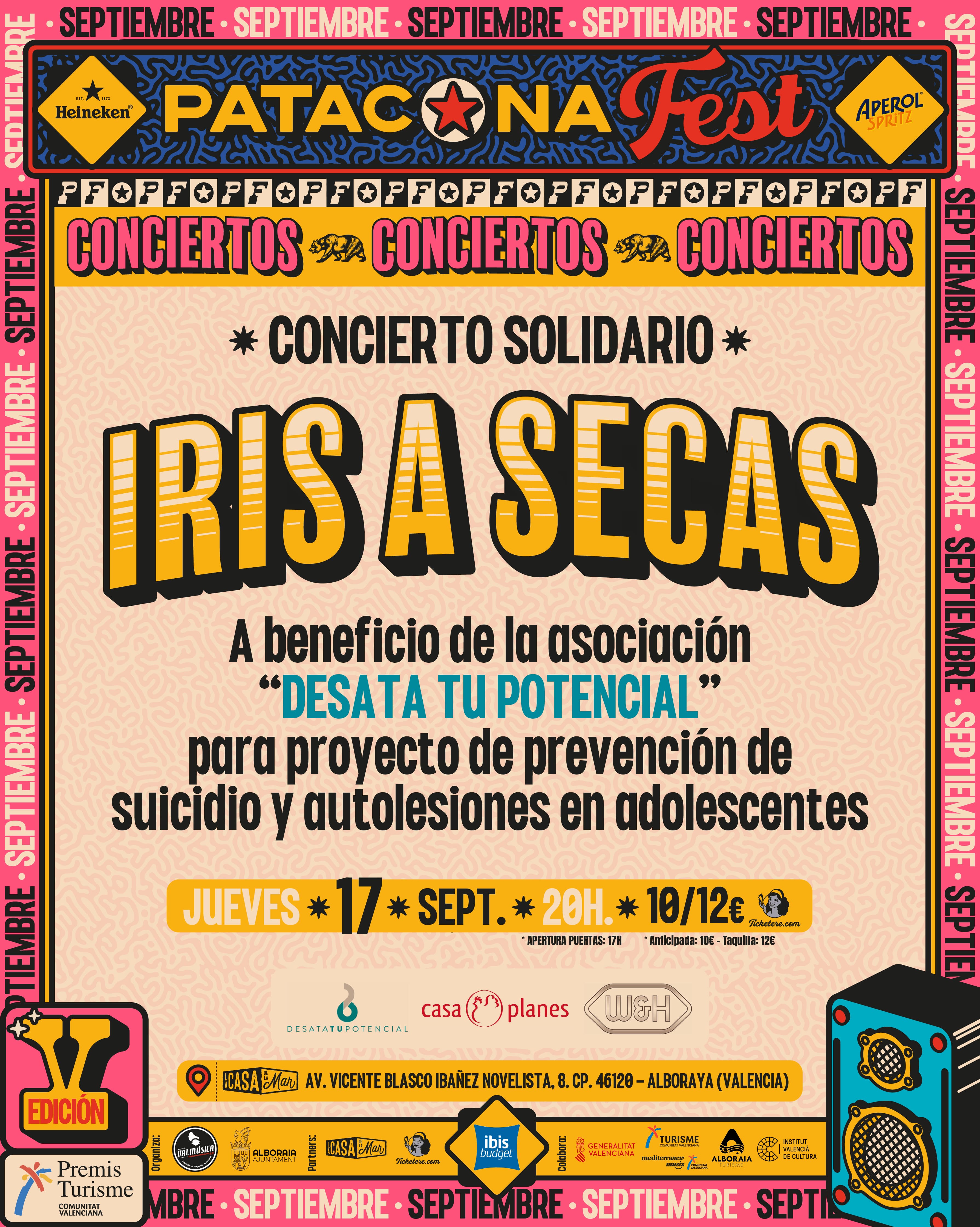 Cartel de IRIS A SECAS: CONCIERTO SOLIDARIO A BENEFICIO DE LA ASOCIACIÓN DESATA TU POTENCIAL