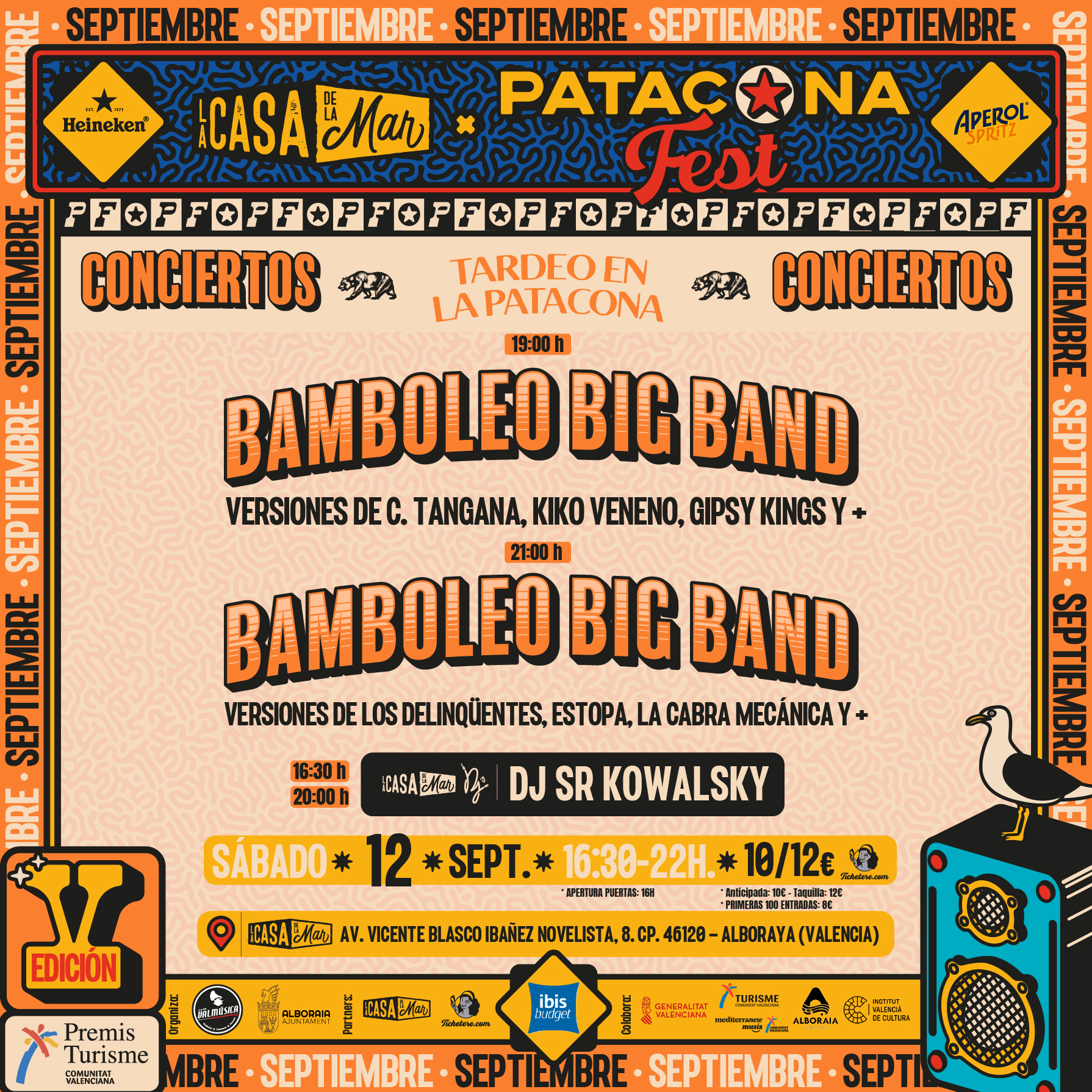 Cartel de BAMBOLEO BIG BAND: VERSIONES DE C. TANGANA, GIPSY KINGS, KIKO VENENO Y MÁS...