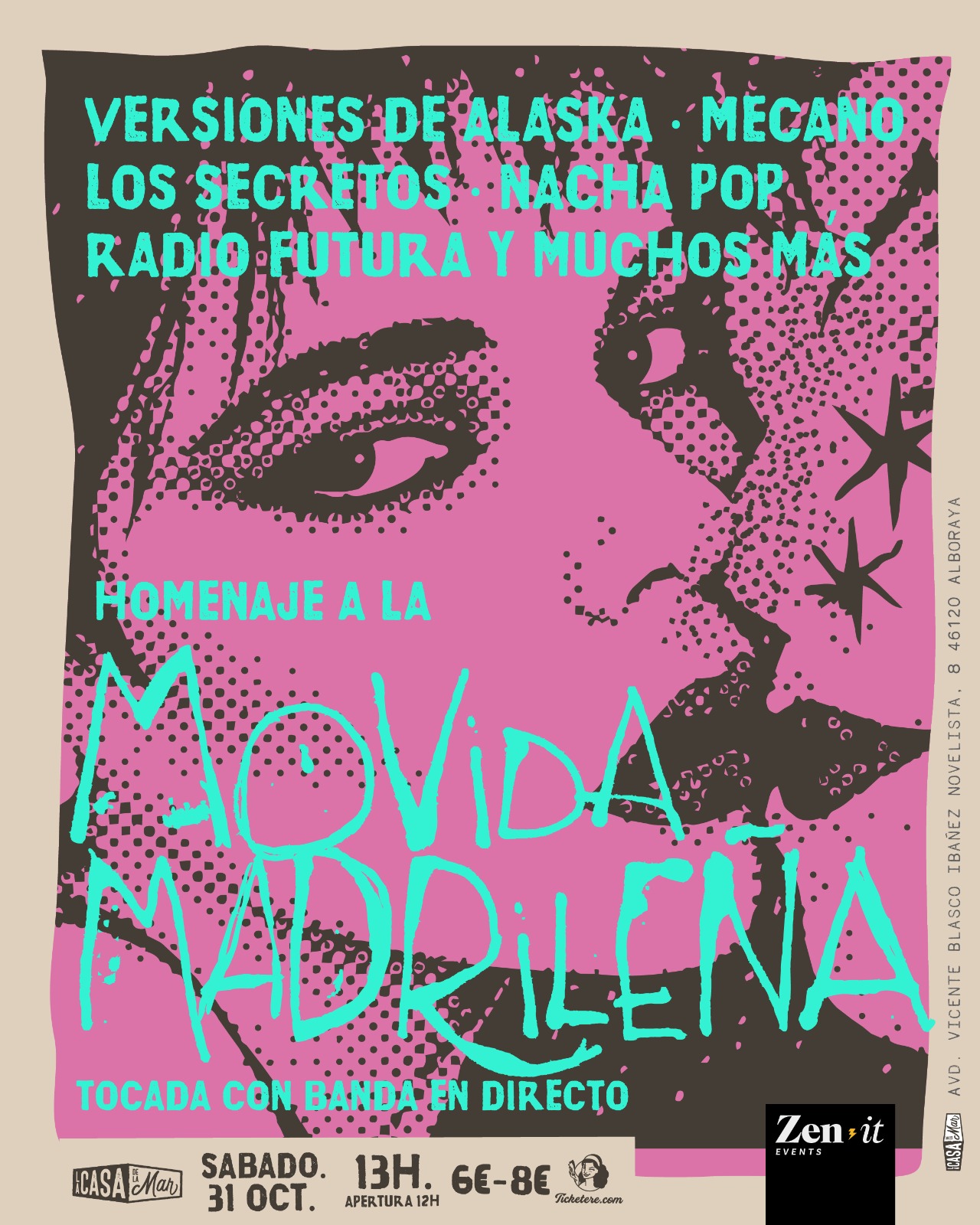 Cartel de HOMENAJE A LA MOVIDA MADRILEÑA