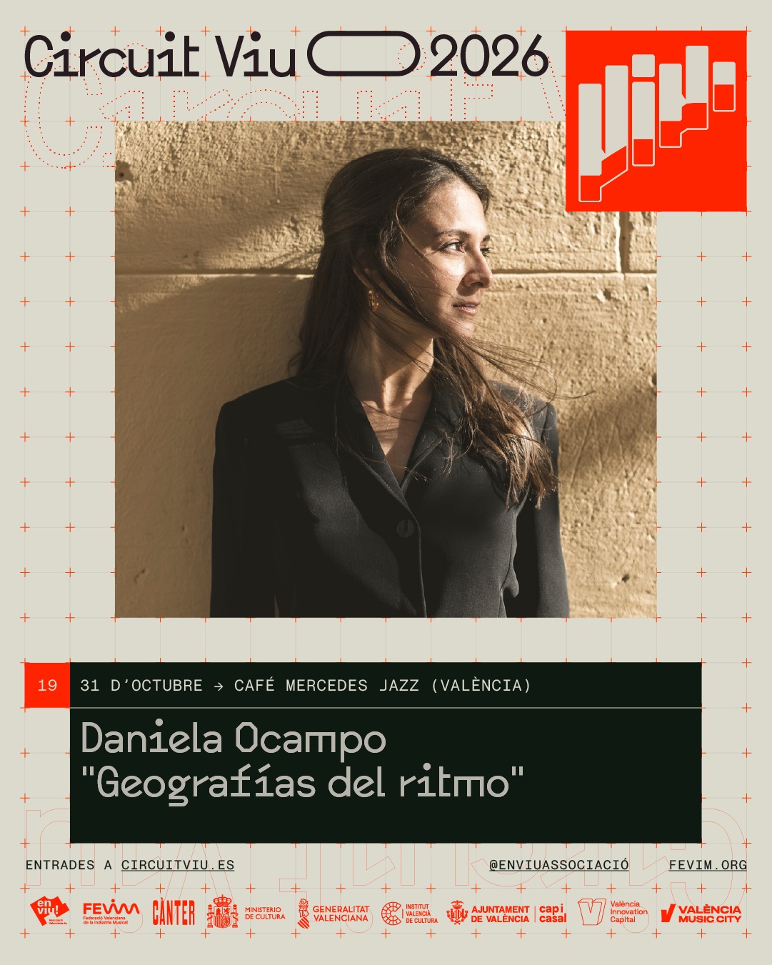 Poster for DANIELA OCAMPO "GEOGRAFÍAS DEL RITMO"